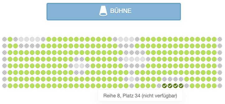 Dynamisches Social-Distancing im Saalplan